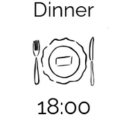 18:00 Dinner